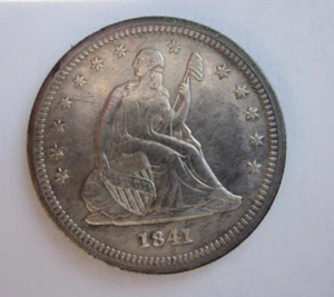 1841-O SEATED LIBERTY QUARTER 25C NEW ORLEANS MINT NICE RARE FS-101 DDO SHIELD - Picture 1 of 2