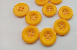10 botones de costura amarillos gruesos de 18 mm (3/4") botones para ropa y manualidades - Imagen 1 de 1