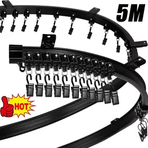 5M Gardinenschiene Biegbar Top Montage Leise Decken Vorhangschiene Flexibel - Bild 1 von 22
