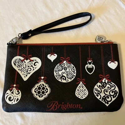 Сумка на запястье BRIGHTON Love Notes на молнии. черный, белый, красный. тема праздника. - Изображение 1 из 4