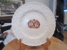 #2B vtg plate commemoration of King George VI and Queen Elizabeth coronation