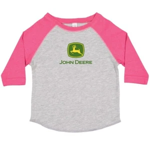 LP78688 - John Deere Girls Youth TM 3/4 Sleeve Tee XL - Picture 1 of 1