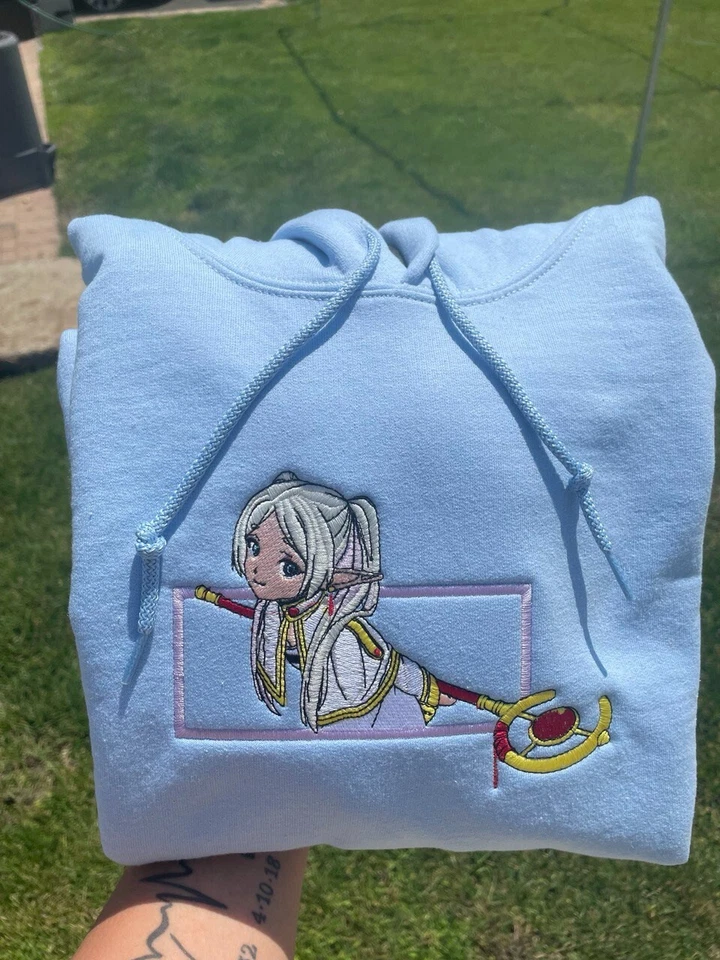 Freiren  embroidered hoodie anime manga beyonds journeys end custom - Image 1 of 1