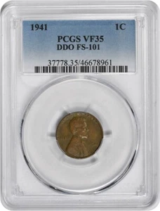 1941 Lincoln Cent DDO FS-101 VF35 PCGS - Picture 1 of 2