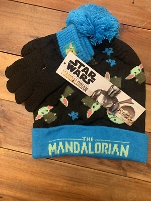 Juego de gorras y guantes tejidos The Mandalorian Child juvenil OSFM nuevo Star Wars Grogu Foto 1 de 4