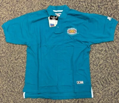 CAMISA POLO SUPER BOWL XXX VERDE AZULADO STARTER HOMBRE GRANDE NUEVA CON ETIQUETAS EMBALAJE ORIGINAL Foto 1 de 4