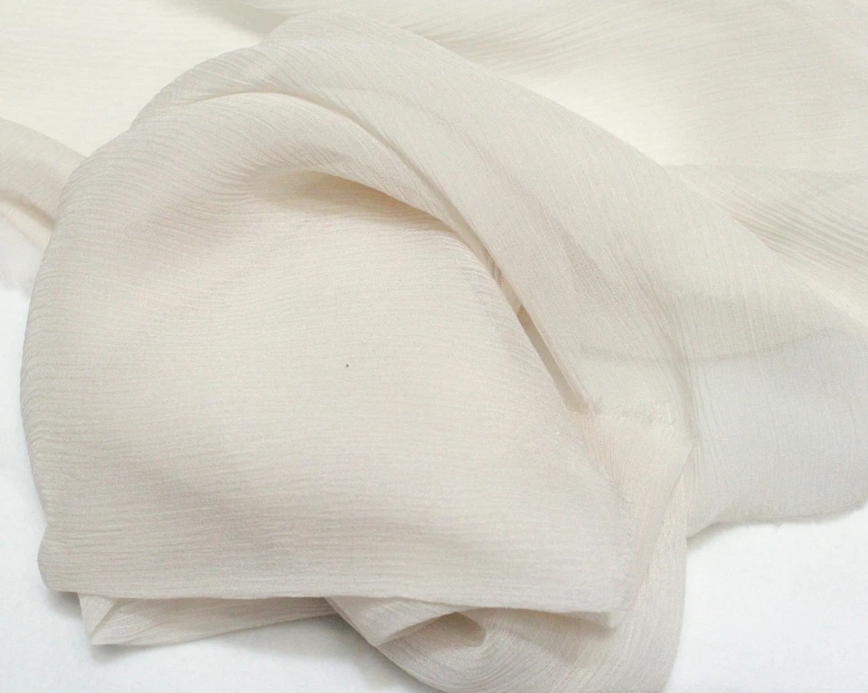 100% PURE SILK CRINKLE GEORGETTE CHIFFON FABRIC 45" 20 COLOR SOLD BY THE YARD - Image 1 of 1