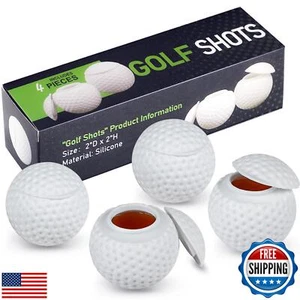 Koluti 4er Pack Silikon 1,5oz Golfball Schnapsgläser, kleine lustige Saft Drinki - Bild 1 von 5