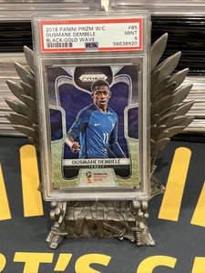 2018 Panini Prizm World Cup Ousmane Dembele Black Gold Wave Prizm #85 PSA 9