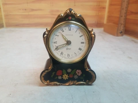 Vintage Bancor Musical Windup Clock; Germany; Plastic; Parts/Repair Cover