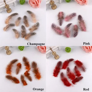 50X DIY Rooster Feathers Spot Plume Craft Costume Hat Millinery Cute Decorations - Picture 1 of 24