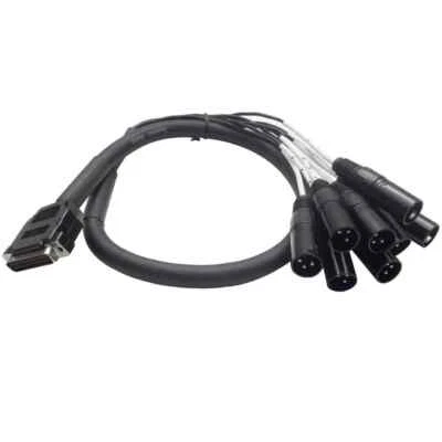 3 Foot DB25 to 8 Channel XLR Male Patch Bay Interface Snake - Image 1 of 3