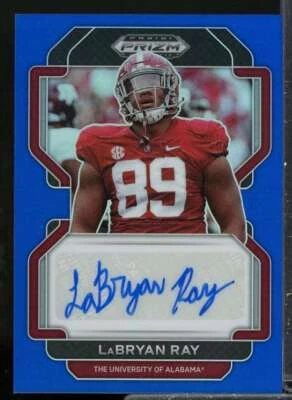 LaBryan Ray Rookie Card 2022 Panini Prizm Draft Picks Autographs Blue #137  - Image 1 of 2