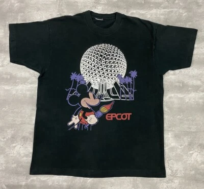 vintage 90s DISNEY EPCOT CENTER MICKEY MOUSE t shirt world park rare graphic - Image 1 of 4