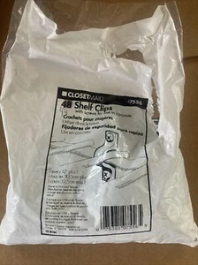 CLOSETMAID 7556 Metal Shelf Clips for Wire Shelving 44 Per Pack-7556 4" x 3" - Picture 1 of 3