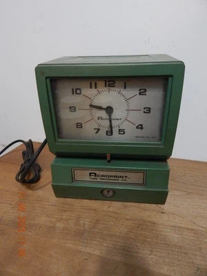 Acroprint Time Clock, Auto Electric - Month, Date, Hours, Minutes - 150NR4 - Image 1 of 3