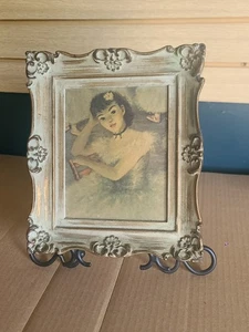 Vintage 1950’s Cherry Jeffe Huldah Framed Print Victorian Ballerina - Picture 1 of 11
