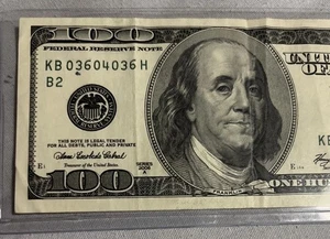 2006 A $100 Dollar Bill Note KB 03604036 H - Picture 1 of 3