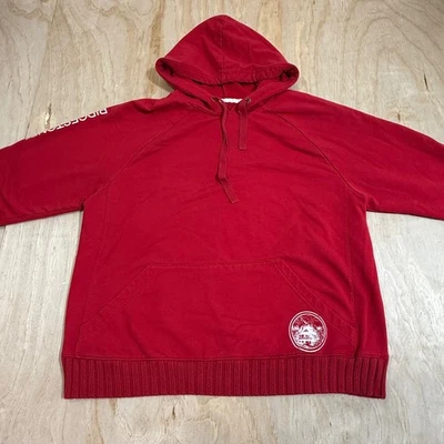 Sudadera con Capucha Antigua Azul Marino Para Mujer XL Roja Mezcla de Algodón Pullover Diseño Montaña De Colección Foto 1 de 4
