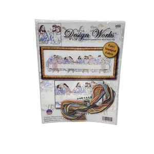 De Colección Diseño Funciona Última Cena Religiosa 9x24" Kit Punto de Cruz Contado Caja Abierta - Imagen 1 de 5