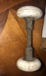 Antique Porcelain Door Knob Set See Pics - Picture 1 of 7