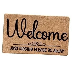 Funny Welcome Mats, Go Away Door Mats, Funny Welcome Mats for Front Door, - Picture 1 of 6