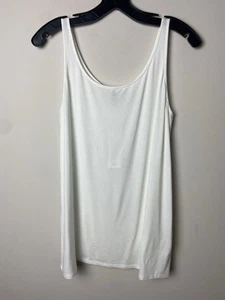 Eileen Fisher System Long Tunic Tank Top Sleeveless White Size Small - Picture 1 of 3