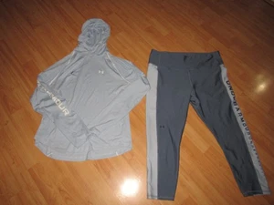 UNDER ARMOUR Women's 2X Hoodie Hooded Sweatshirt & Matching Pants Blue Ltweight - Picture 1 of 6