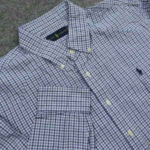 Ralph Lauren Shirt Men Extra Extra Large White Blue Plaid Old Money Quiet Luxury - Picture 1 of 9