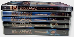Battlestar Galactica: Complete Series + The Plan (DVD, 26-Disc Set) Good  - Picture 1 of 11