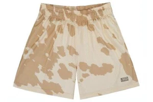 Bravest Studios Cow Print Shorts Brown / Tan - Picture 1 of 7