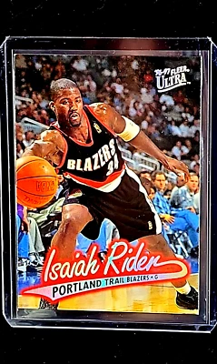 Tarjeta de baloncesto 1996-97 Fleer Ultra 237 Isaiah Rider Portland Trail Blazers Foto 1 de 4