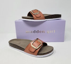 Madden Girl Blinkk Single Buckled Footbed Sandals Size 8 - Picture 1 of 11