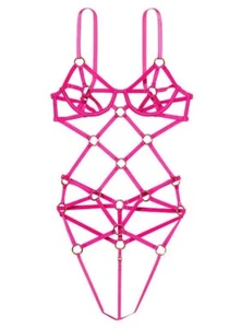 Victorias Secret Tirantes O Anillo Peluche Abierto NUEVO TAMAÑO Mediano Rosa Caliente - Imagen 1 de 4