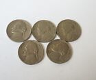 Lot 5 Circulated Jefferson Nickels Us Coins 5 Cents 1939 1953 1942 1938