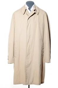 48XL Extra Langer Vintage Khaki Beige Einreiher Canvas Regenmantel Top Coat - Bild 1 von 10