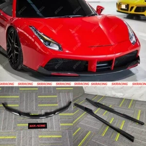 Carbon Fiber For Ferrari 488 16-19 Front Lip Rear Diffuser Side Skirts Rear Wing - Bild 1 von 64