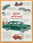 1952 Ford Customline First With Newest Ablest Car Center Fill Vtg Print Ad C16