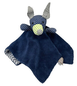 Puppy Dog Lovey Security Blanket Blue Polka Dot Plush Baby by Trend lab