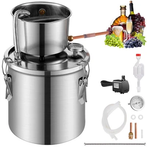 VEVOR Moonshine Still Water 10L Alcohol Distiller w/ Water Pump Stainless Steel - Picture 1 of 12