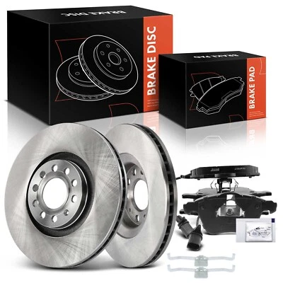 6 个盘式制动转子和陶瓷刹车片适用于奥迪 A4 2005 - 2009 A4 Quattro 前 — 第 1/4 张图片