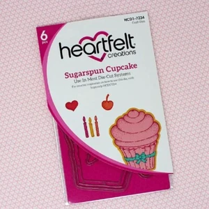Nuevos juegos de troqueles y estampillas Heartfelt Creations Sugarspun Cupcake HCD1-7234/HCPC-3870 - Imagen 1 de 8