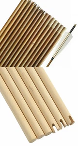 24PCS DIY Tradition Handmade Archery Bamboo Wooden Arrow Grooved Shaft Slotting - Picture 1 of 9