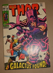 THOR #168 ORIGEN DE GALACTUS 1ST THERMAL MAN RAW MARVEL COMICS EDAD DE PLATA 1969 - Imagen 1 de 13