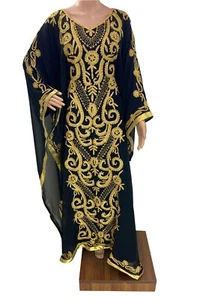 SALE New Moroccan Dubai Kaftans Farasha Abaya Dress Very Fancy Long Gown MS 120 - Picture 1 of 5