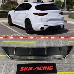 Kit de carrocería de parachoques difusor trasero de fibra de carbono para Alfa Romeo Stelvio 2017-2021 - Imagen 1 de 28