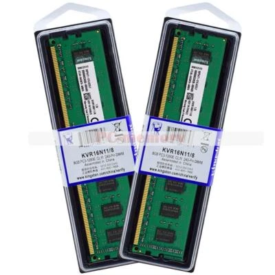 Kingston 16GB 2x8GB Ram DDR3-1600 PC3-12800 Desktop DIMM Non-ECC Speicher 240PIN - Bild 1 von 4