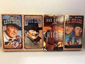 John Wayne 4VHS Tape Lot True Grit El Dorado Chi sum And Sons Of Katie Turner. - Picture 1 of 1