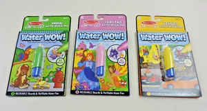 Lote de 3 Melissa & Doug On the Go Water Wow! Almohadillas reutilizables para revelar agua - Imagen 1 de 4
