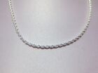 9 1/2  Inch Sterling Silver .925 Plated 2.5 Mm Rope Chain Anklet